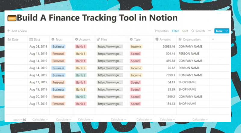 Best Notion Accounting Template for 2021 Notion App Tutorial